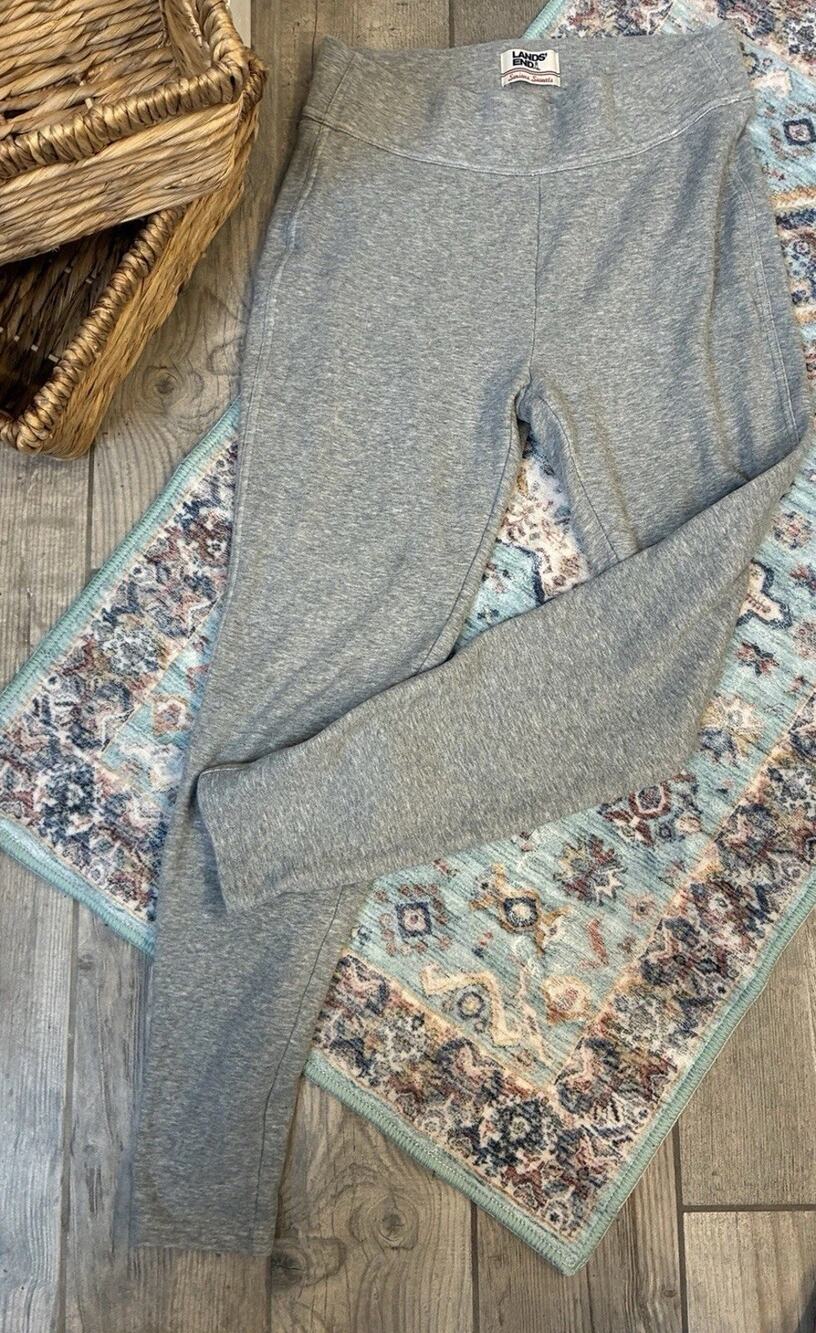 Lands' End Serious Sweats Gray Tapered Sweatpants Size Medium